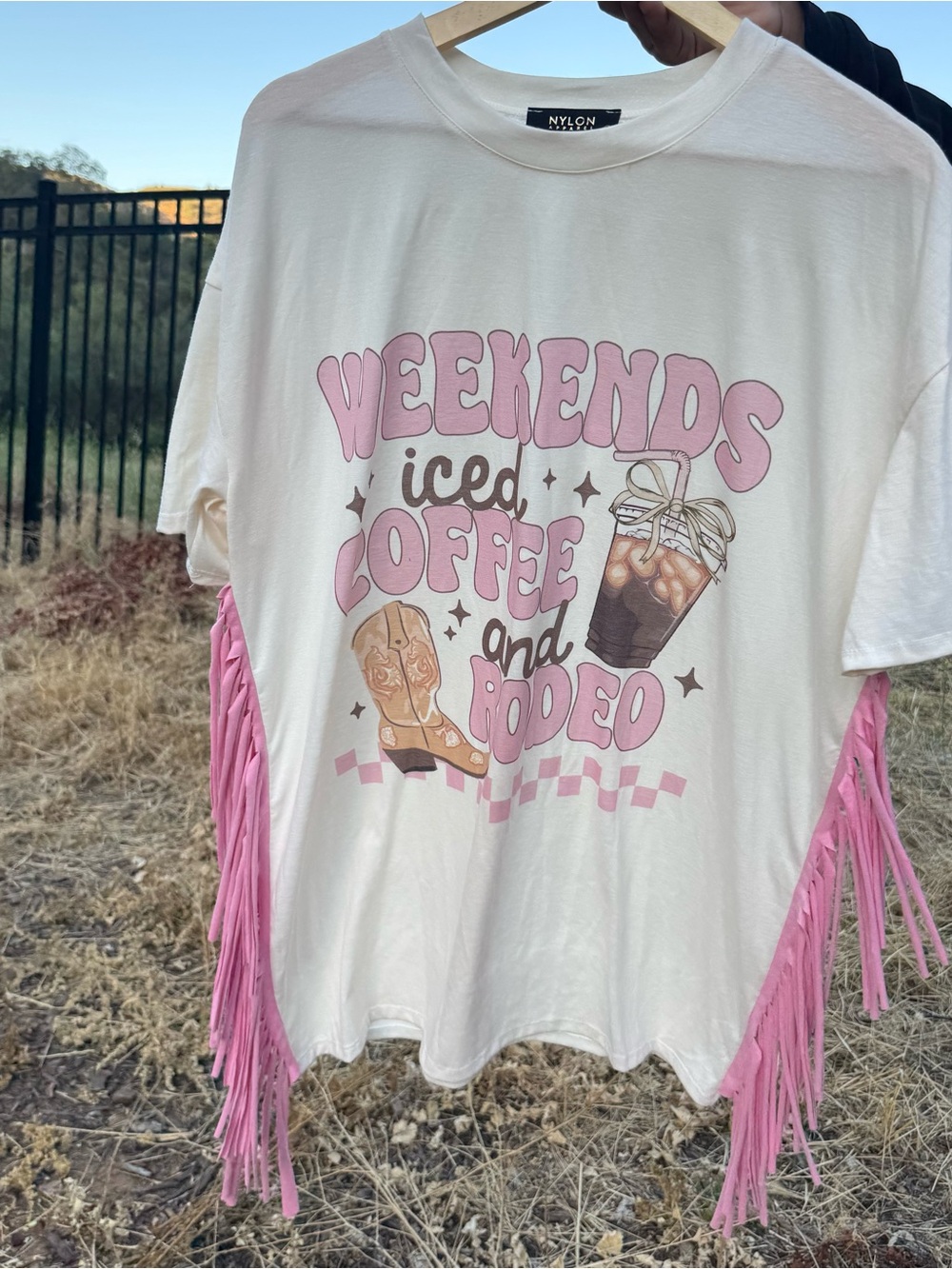 Womens Western Pink Fringe Shirt Dress Size Medium